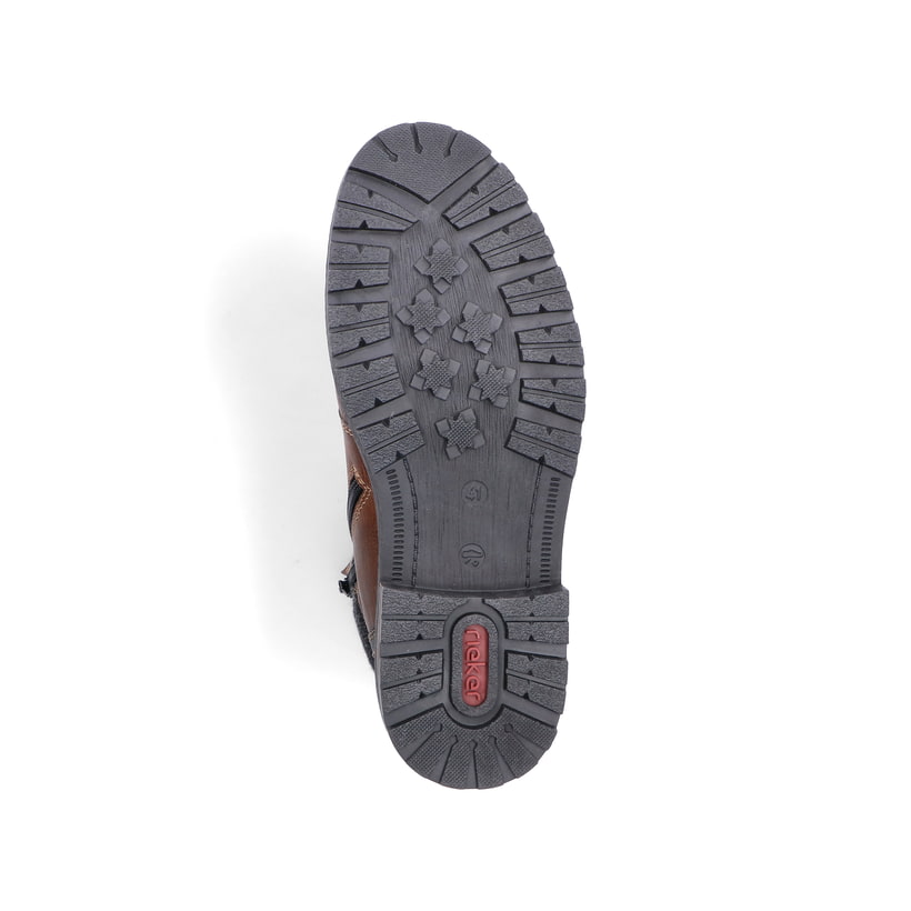 Braune Rieker Herren Schnürstiefel 32031-25 mit wasserabweisender TEX-Membran. Schuh Laufsohle.