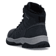Dunkelblau-schwarze Rieker Herren Schnürstiefel 30201-14 mit Reißverschluss. Schuh von hinten.