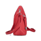 Sac à main Rieker H1031-33 rouge avec fermeture éclair et bandoulière ajustable. Ouvert.