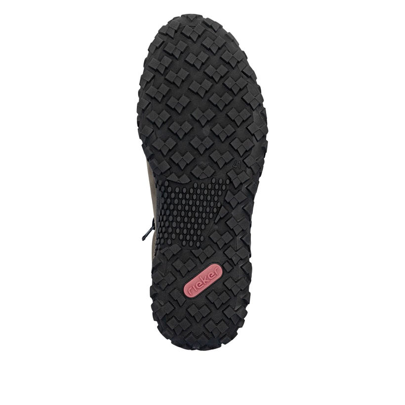 Dunkelgraue Rieker Herren Schnürschuhe 08101-45 aus Rauleder. Schuh Laufsohle.