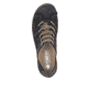 Blaue Rieker Damen Schnürschuhe 52518-14 in Löcheroptik. Schuh von oben.