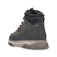 Dunkelgrün-schwarze Rieker Herren Schnürstiefel B9310-54 aus Rauleder. Schuh von hinten.