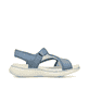 Blaue Rieker Damen Trekkingsandalen V2166-10 mit einem Klettverschluss. Schuh Innenseite.
