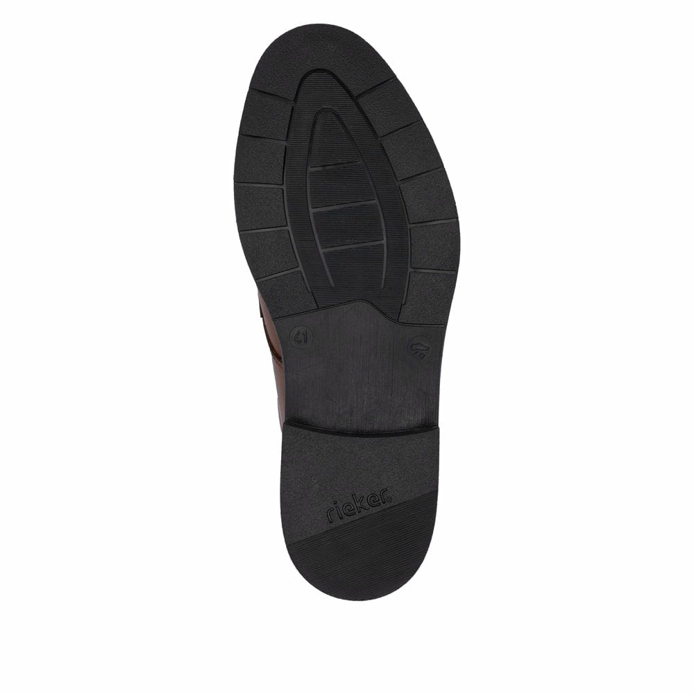 Braune Rieker Herren Slipper 10353-24 mit easy Hineinschlüpf-Möglichkeit. Schuh Laufsohle.