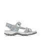 Blaue Rieker Damen Trekkingsandalen 68879-12 mit einem Klettverschluss. Schuh Innenseite.