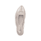 Beige Rieker Slingpumps 43150-60 mit Schnallen sowie einer leichten Sohle. Schuh von oben.