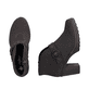 Dunkelbraune Rieker Damen Stiefeletten Y2586-25 mit einem Reißverschluss. Schuh von oben, liegend.