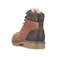 Braune Rieker Herren Schnürstiefel 38832-22 mit wasserabweisender TEX-Membran. Schuh von hinten.