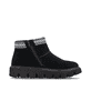 Schwarze Rieker Damen Kurzstiefel W2074-00 aus Rauleder mit Schaftkragen. Schuh Innenseite.