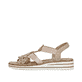 Rosane Rieker Damen Riemchensandalen V0613-90 mit Strasssteinen sowie Gummizug. Schuh Außenseite.