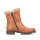 Braune Rieker Damen Kurzstiefel 79580-25 mit Kunstfell-Kragen. Schuh Innenseite.