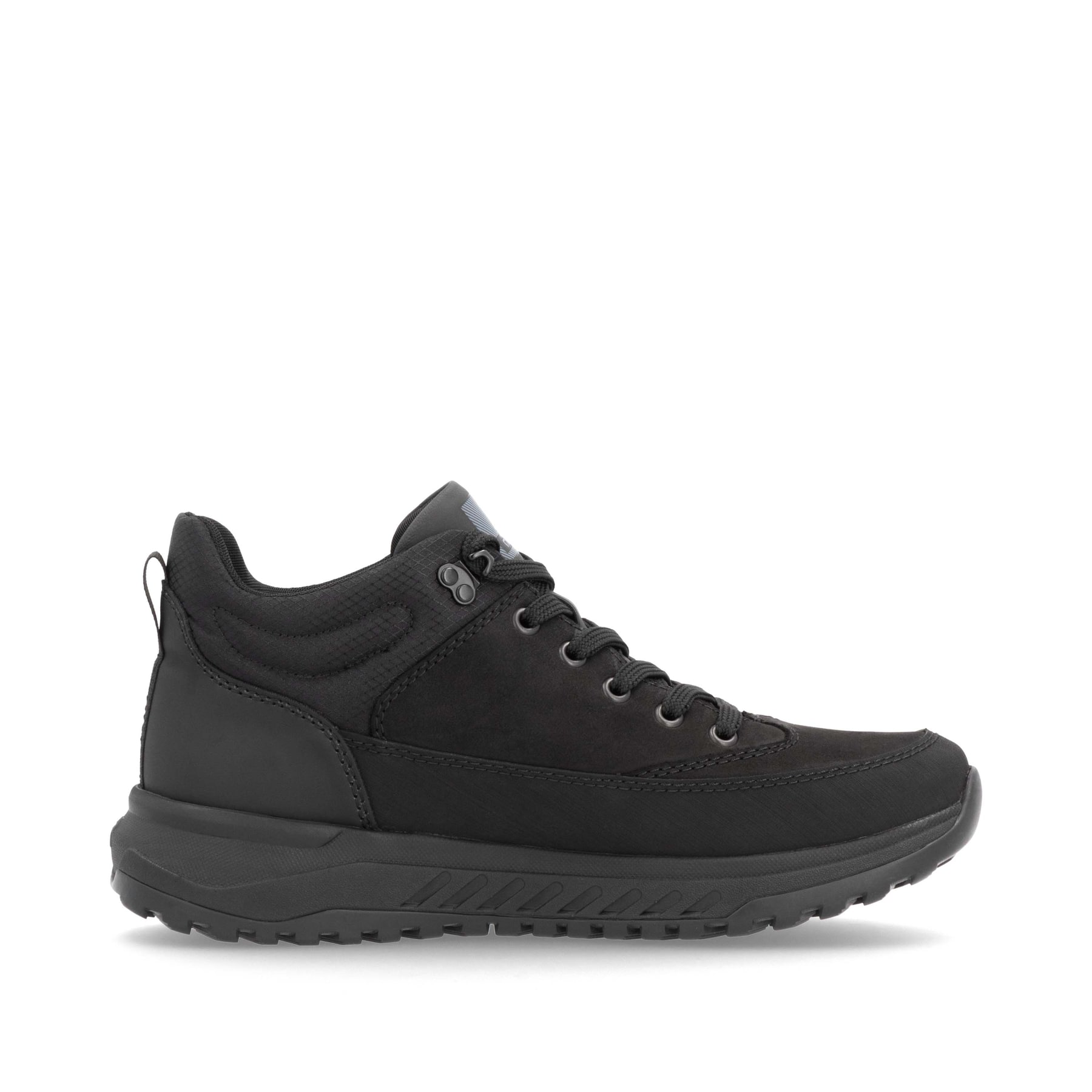 Schwarze Rieker Herren Schnürstiefel U0173-00 mit wasserabweisender TEX-Membran. Schuh Innenseite.