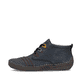 Blaue Rieker Damen Kurzstiefel 52509-14 mit bunten Details sowie einer Schnürung. Schuh Außenseite.