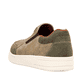 Beige Rieker Herren Slipper B7853-64 mit Elastikeinsatz sowie Komfortweite G 1/2. Schuh von hinten.