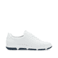 Weiße Rieker Damen Schnürschuhe 42424-80 mit runden Ziernähten. Schuh Innenseite.