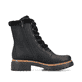 Königsblaue Rieker Damen Biker Boots 72621-14 mit Schnürung und Reißverschluss. Schuh Innenseite