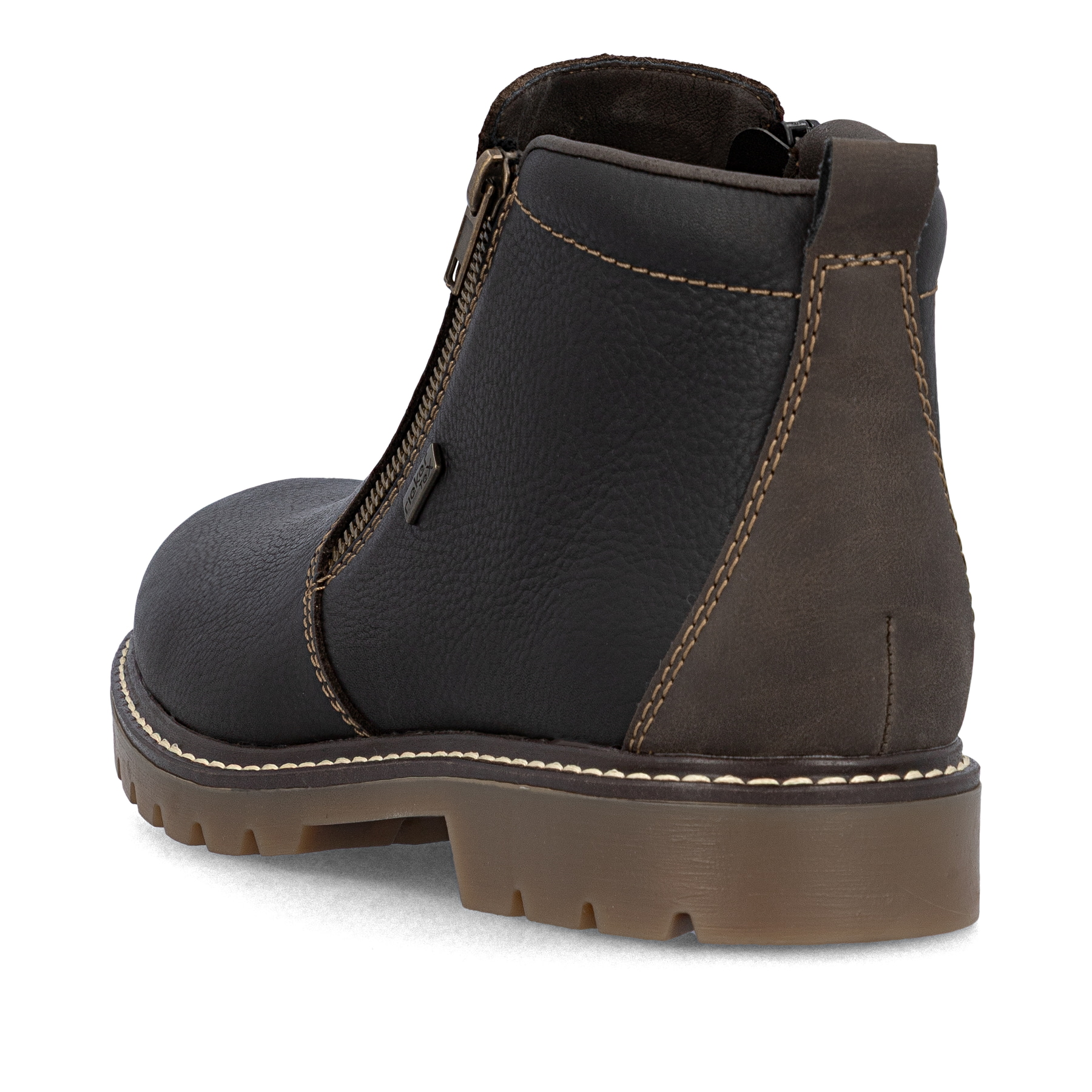 Bottines Rieker marron homme 39871-25 avec semelle adhérente Fiber-Grip. Chaussure vue de dessus.