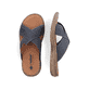 Blaue Rieker Herren Pantoletten 21491-14 mit der Komfortweite G 1/2. Schuh von oben, liegend.