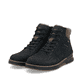 Blaue Rieker Herren Schnürstiefel 32344-14 mit wasserabweisender TEX-Membran. Schuhpaar seitlich schräg.