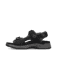 Schwarze Rieker Herren Trekkingsandalen 26951-00 mit einem Klettverschluss. Schuh Außenseite.