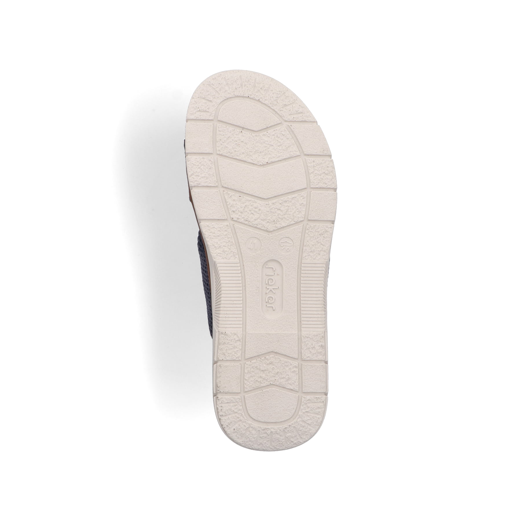 Blaue Rieker Herren Pantoletten 21340-14 mit der Komfortweite G. Schuh Laufsohle.