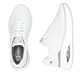 Weiße vegane Rieker Damen Sneaker Low W2700-80 mit einer Schnürung. Schuh von oben, liegend.