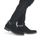 Dunkelblaue Rieker Herren Schnürschuhe 33206-14 aus Rauleder mit Komfortweite G. Schuh am Fuß.