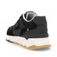 Schwarze Rieker Herren Sneaker Low U0905-00 mit Schnürung sowie flexibler Sohle. Schuh von hinten.