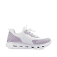 Weiße vegane Rieker Damen Sneaker Low M6067-30 mit einem Gummizug. Schuh Innenseite.