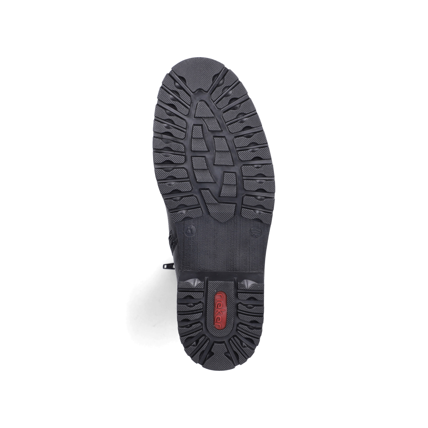 Schwarze Rieker Herren Schnürstiefel F3616-00 aus Glattleder. Schuh Laufsohle.