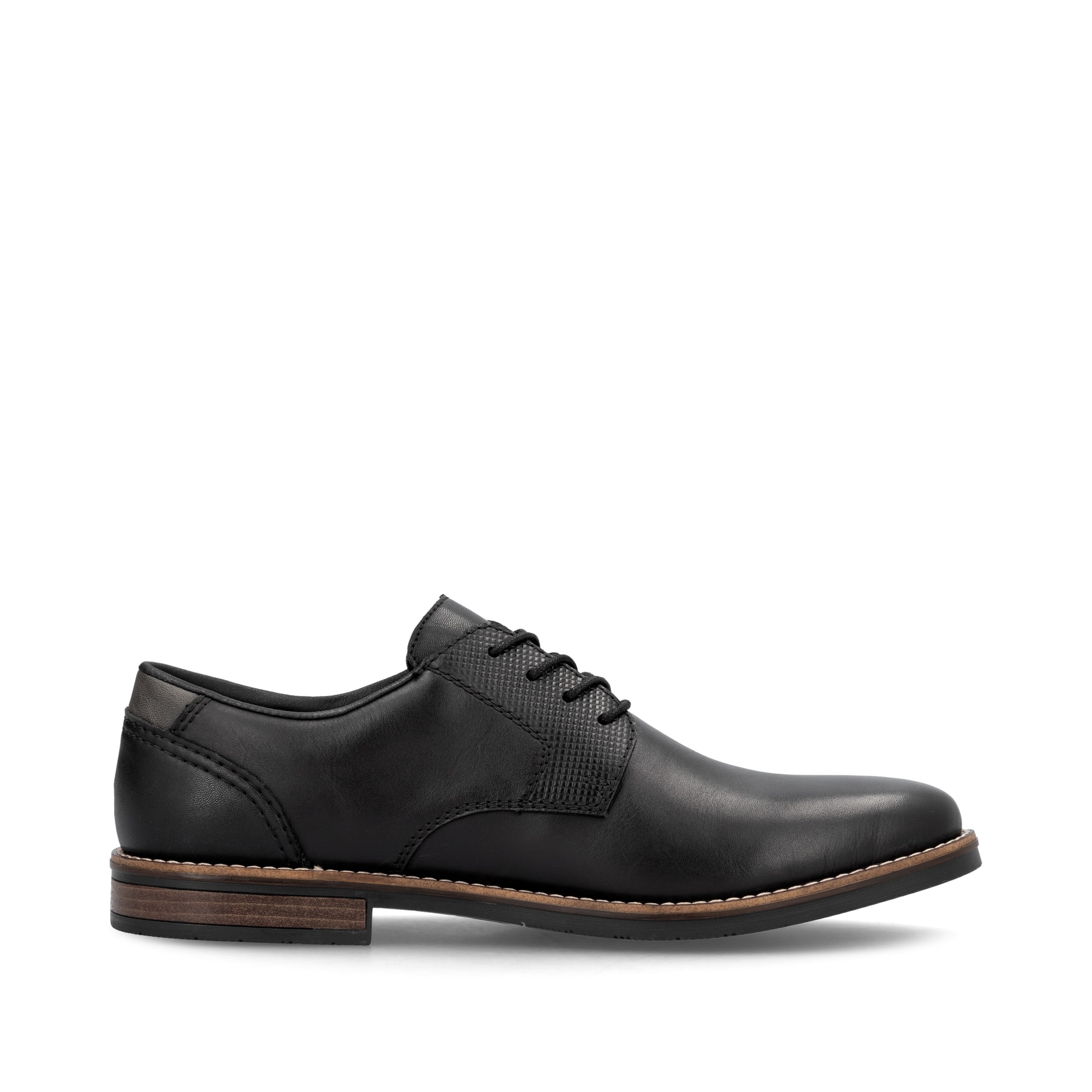 Schwarze Rieker Herren Schnürschuhe 13523-00 aus Glattleder. Schuh Innenseite.