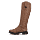 Zimtfarbene Rieker Damen Hochschaftstiefel Y7190-24 mit einem Reißverschluss. Schuh Außenseite.