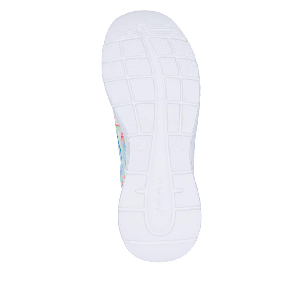 Fehler zu lang: Mehrfarbige vegane Rieker Damen Schnürschuhe M8500-90 mit herausnehmbarer Einlegesohle. Schuh Laufsohle.