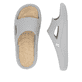 Graue Rieker Herren Pantoletten U3350-40 mit ultraleichter und flexibler Sohle. Schuh von oben, liegend.