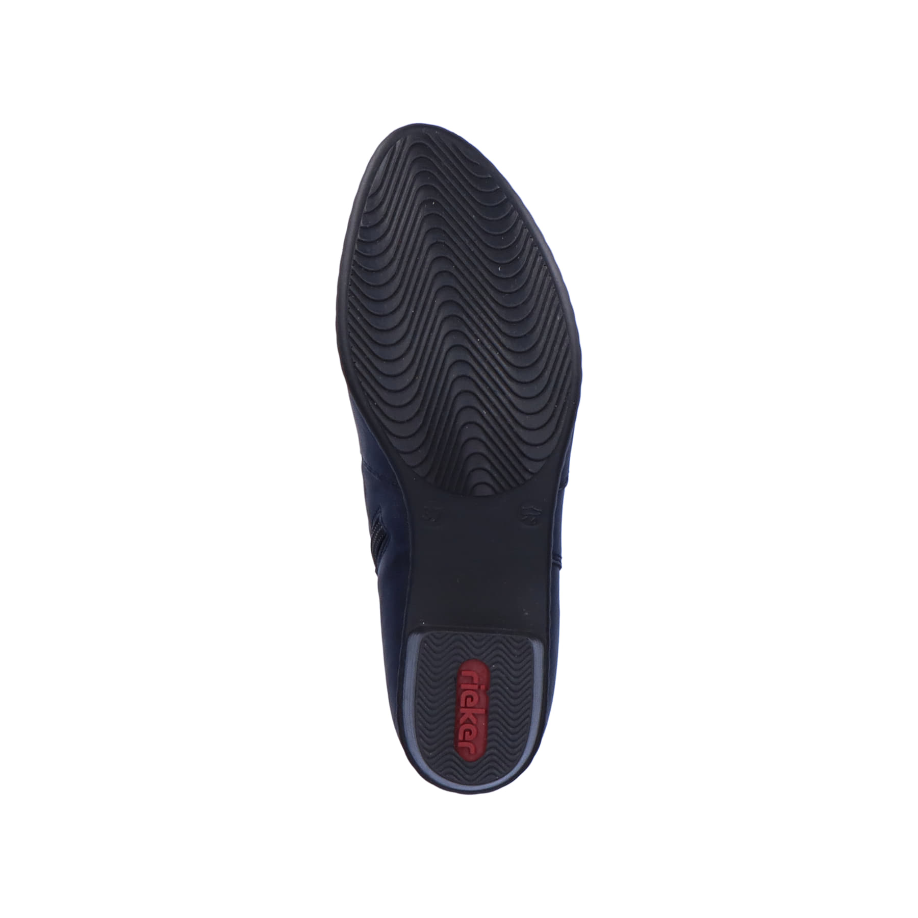 Ozeanblaue Rieker Damen Stiefeletten Y0775-14 mit einem Reißverschluss. Schuh Laufsohle.