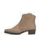 Beige Rieker Damen Stiefeletten Y0762-64 mit einem Reißverschluss. Schuh Außenseite.