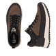 Braune Rieker Herren Schnürstiefel U0173-22 mit wasserabweisender TEX-Membran. Schuh von oben, liegend.