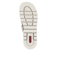 Beige Rieker Keilsandaletten V4941-60 mit Strasssteinen sowie einem Gummizug. Schuh Laufsohle.