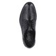 
Mitternachtsschwarze Rieker Herren Schnürschuhe 10304-00 mit einer Profilsohle. Schuh von oben