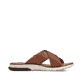 Braune Rieker Herren Pantoletten 25283-22 mit einem Klettverschluss. Schuh Innenseite.