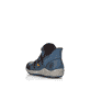 
Ozeanblaue Rieker Damen Slipper Z7582-00 mit einer Profilsohle. Schuh von hinten
