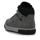 
Stahlgraue Rieker Herren Schnürstiefel 18930-45 mit Schnürung und Reißverschluss. Schuh von hinten