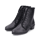 Kupferbraune Rieker Damen Stiefeletten Y0702-24 mit Schnürung und Reißverschluss. Schuh Innenseite