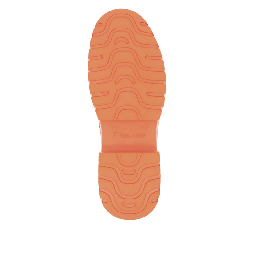 Bottes à lacets Rieker vertes pour femme W1871-54 avec membrane RiekerTEX. Semelle extérieure de la chaussure.