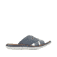 Blaue Rieker Herren Pantoletten 25199-14 mit der Komfortweite G 1/2. Schuh Innenseite.