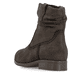 Dunkelbraune Rieker Damen Kurzstiefel 77042-25 mit einem Reißverschluss. Schuh von hinten.