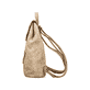 Rieker Damen Rucksack H1603-62 in Beige aus Kunstleder mit Reißverschluss. Rucksack linksseitig.