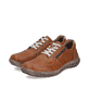 Braune Rieker Herren Schnürschuhe 03030-25 mit Reißverschluss sowie Extraweite H. Schuhpaar seitlich schräg.
