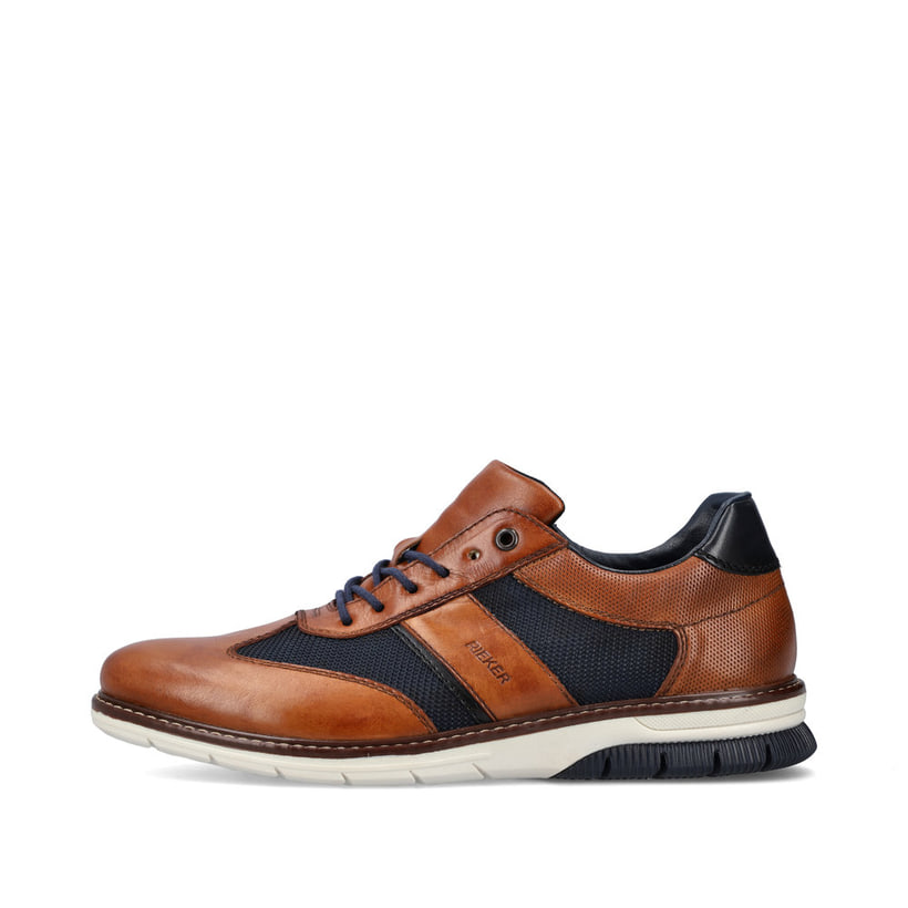 Braune Rieker Herren Schnürschuhe 14410-24 mit der Komfortweite G 1/2. Schuh Außenseite.