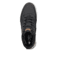 Schwarz-braune Rieker Herren Sneaker High 36020-00 mit einem Reißverschluss. Schuh von oben.